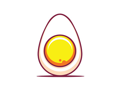 Boiled egg boiled breakfast egg logo snack vector vector illustration