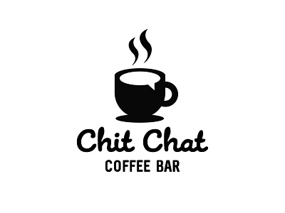 Chit Chat Coffee bar Iogo chat coffeelogo comunication minimal negative space negativespace smart