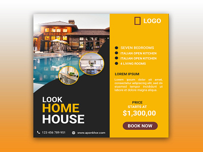 House Banner advertisement branding clean design creative creative design design digital advertisement facebook post design graphic design social post design