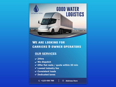 LOGISTICS FLYER DESIGN a4 paper advertisement branding business flyer clean design corporate flyer creative creative design digital advertisement flyer design flyer template graphic design leaflet marketing