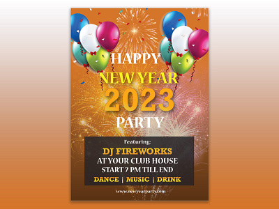 New Year Party Flyer abstract party new years business flyer champagne event event flyer party poster event template festival poster happy new flyer flyer design happy new year new year fireworks party celebration party template