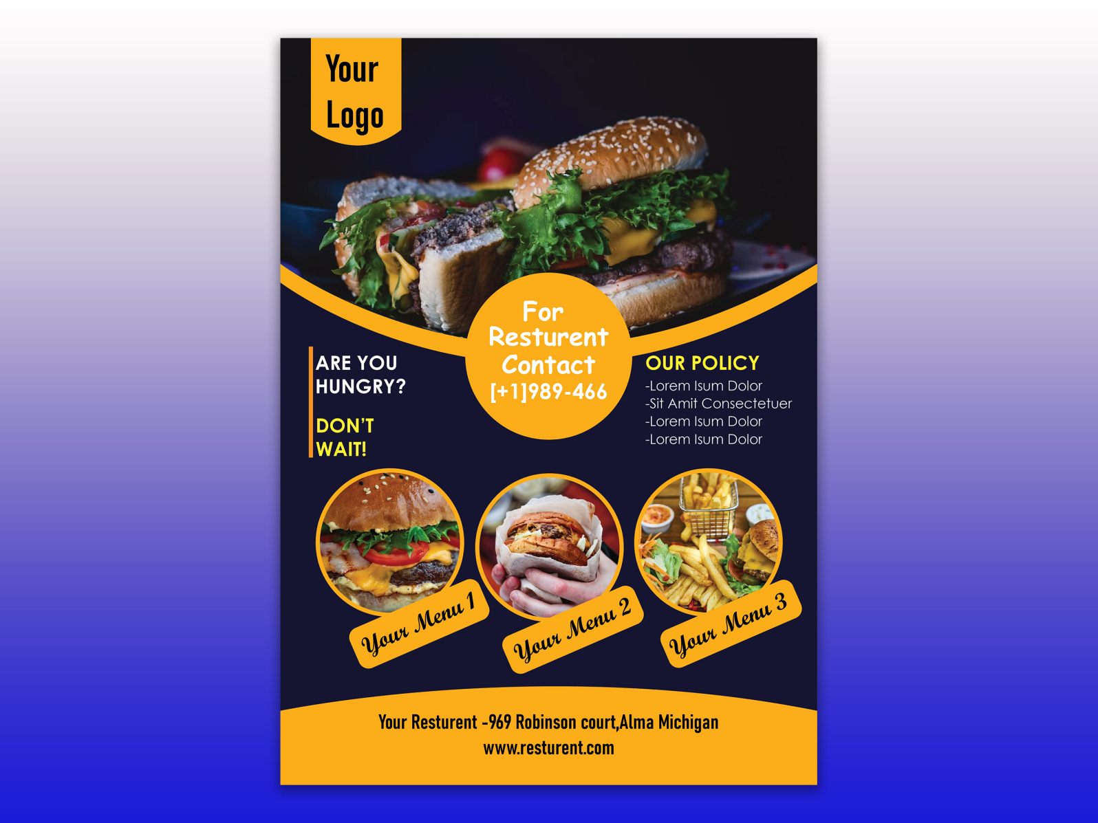 Menu Design Template by ROYAL IT LAB on Dribbble Menu Design Template by ROYAL IT LAB on Dribbble