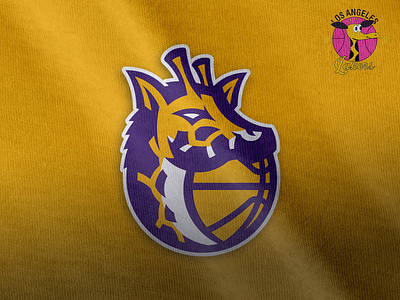 LA Lakers basketball giraffe logo los angeles nba sports