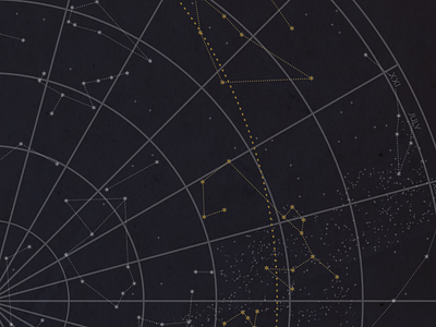 Celestial Planisphere constellations map zodiac