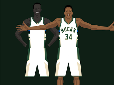 Giannis & Thon antetokounmpo bucks milwaukee nba