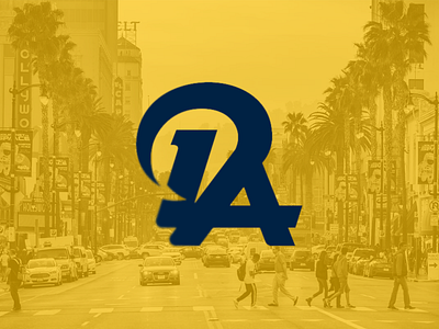 LA Rams concept football logo los angeles nfl