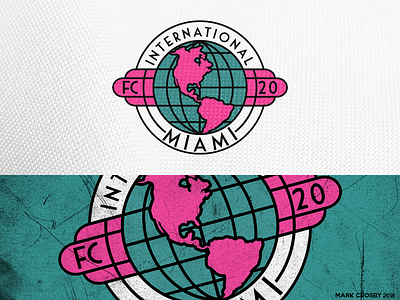 Inter Miami art deco football internacional logo mls soccer