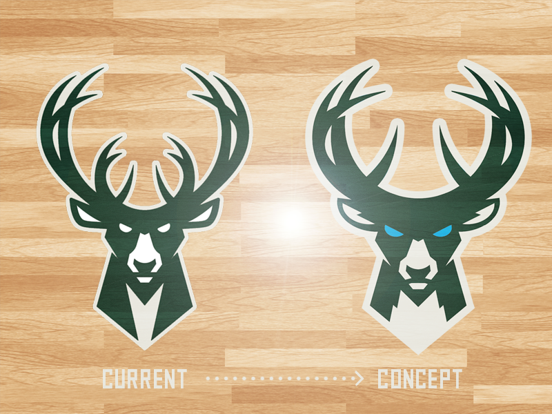 Milwaukee Bucks Logo designed by Mark Crosby. 