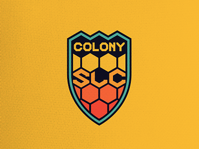 Colony Salt Lake branding concept crest logo soccer sports