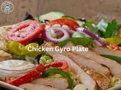 Chicken Gyro Okate with Gyrojim Style fastfoo pizza sandwich