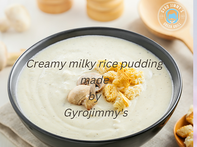 Greek rice pudding with condensed milk-gyrojim