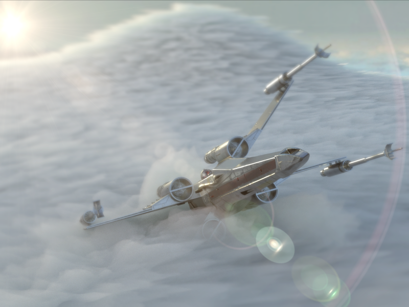 X Wing Through The Clouds By Derek Kirk On Dribbble