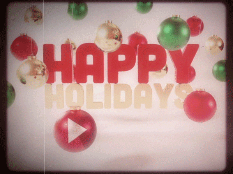 Happy Holidays 3d christmas decorations gif happy holidays holiday old timey