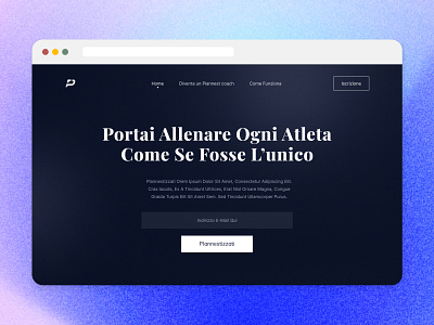 A Professional Dark themed landing page Concept black dark design graphic design italian landing page professional typography ui ux