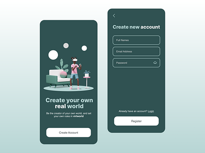 Sign up Screens mobile ui