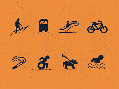 Accessibility Icons accessibility accessible bike bus dog escalator handicap hiking icons smoke waves wheelchair