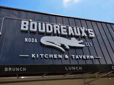 Boudreaux's NoDa rebrand branding design logo typography