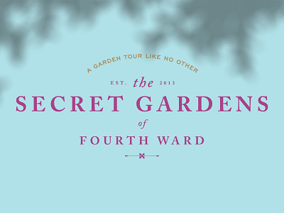 The Secret Gardens of Fourth Ward Wordmark design logo typography