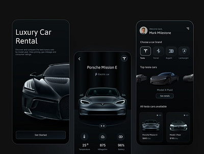 Car rent app 3d branding motion graphics