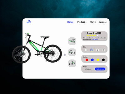 Bike selling app animation branding ui