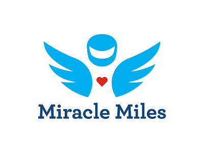 Miracle Miles logo brand identity charity heart logo miracle miles racing
