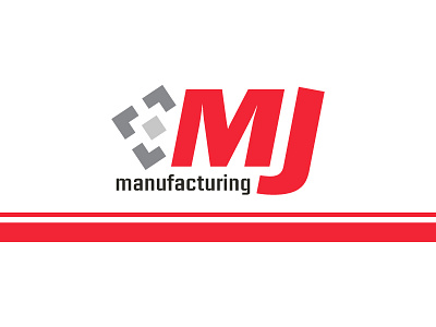MJ Manufacturing logo brand identity industrial logo manufacturing mj