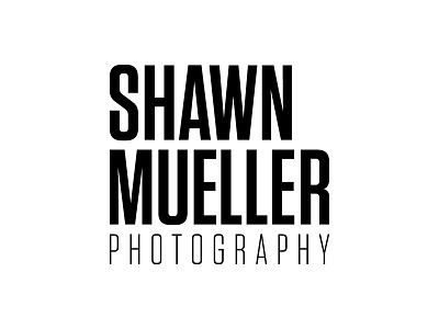 Shawn Mueller Photography logo brand identity logo mueller photography shawn
