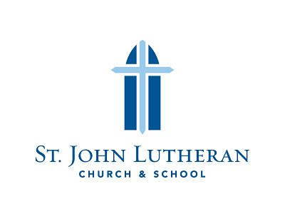 St. John Lutheran Church & School logo brand identity christ church cross jesus logo lutheran st. john