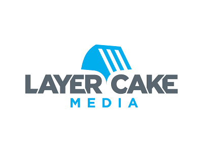 Layer Cake Media logo brand identity cake layer cake logo media