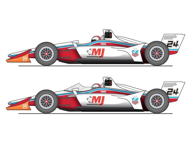 Indycar 2018 Bodywork vs . Aeroscreen comparison by Michael 