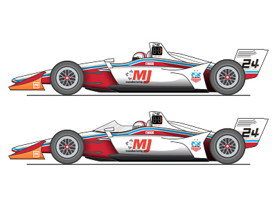 Indycar 2018 Bodywork vs. Aeroscreen comparison