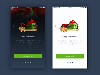 On-boarding Screen first dribbble shot initial step ios mobile app on boarding ui