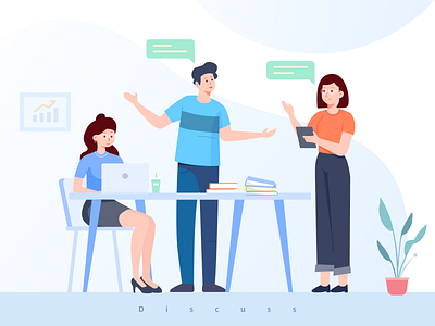 Discuss 100days design discuss discussion illustration outline people ui work 人物 人物设计 办公 插画 讨论