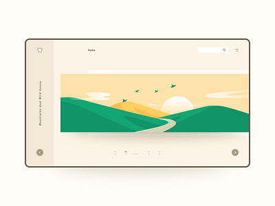 Mountains and wild geese design goose illustration interface ui web web界面 山 插画 界面 鸿雁