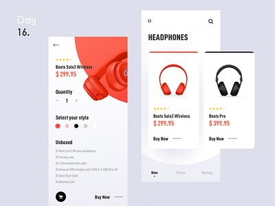 Headset app beats card choice design headset interface shopping shopping app shopping interface ui