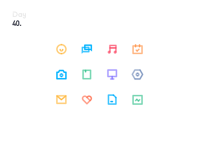 Icon colors design icon outline 图标 图标设计