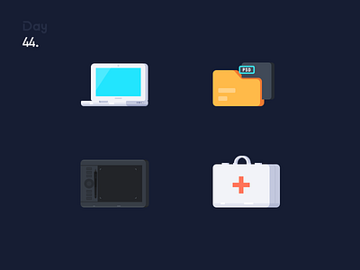 Four Elements of Design colors computer design first aid kit folder icon illustration ui wacom 图标 急救箱 数位板 文件夹 电脑
