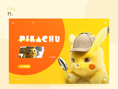 PIKACHU 100days card design interface pikachu ui web design web ui web界面 皮卡丘