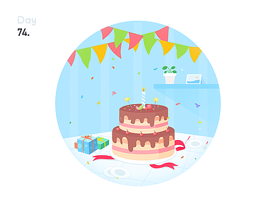 Birthday cake 100days birthday birthday cake cake illustration 周年庆 插画 生日蛋糕 蛋糕