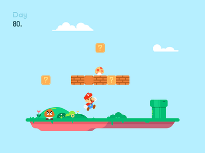 Mario 100days flat games illustration mario 插画 游戏 游戏场景 马里奥