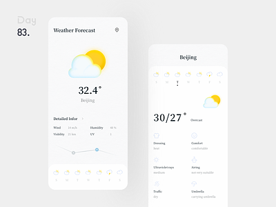 Weather 100days app illustration interface ui weather weather app weather forecast 天气 天气app 天气预报