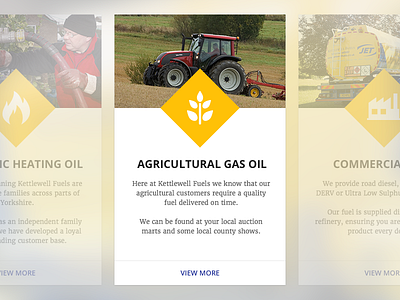 Cards UI agriculture cards gas oil responsive ui