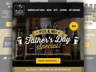 Father's Day Newsletter beer black sheep brewery email fathers day newsletter yorkshire