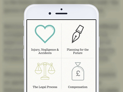 Injury Forum compensation design forum icons injury legal mobile responsive rwd solicitors ui