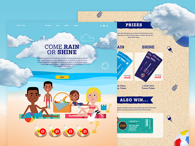 Come Rain or Shine animation competition design food and drink summer supermarket web design