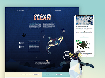 Deep Blue Clean branding design illustration mobile responsive typography ui vector web design