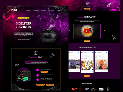 Nisa Halloween 2019 colour design halloween illustration spooky ui vector web design