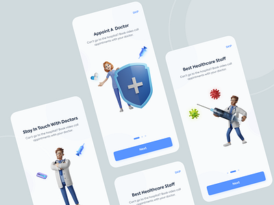 Doctor app On-Boarding Screen UI.