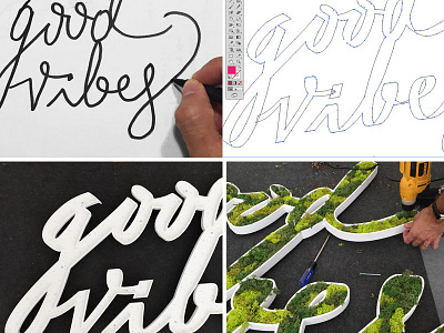 Moss Typography Process