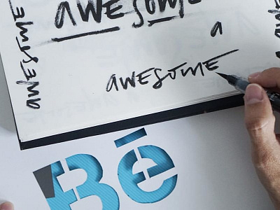 Be Awesome awesome behance behancereviews craftsmanship installation lettering miami mural sketching
